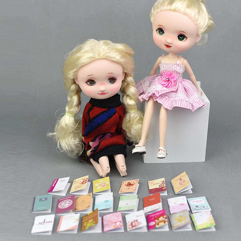 6 Pieces 1/12 Dollhouse Miniature Handmade Notebooks Model Kids Toy Accs