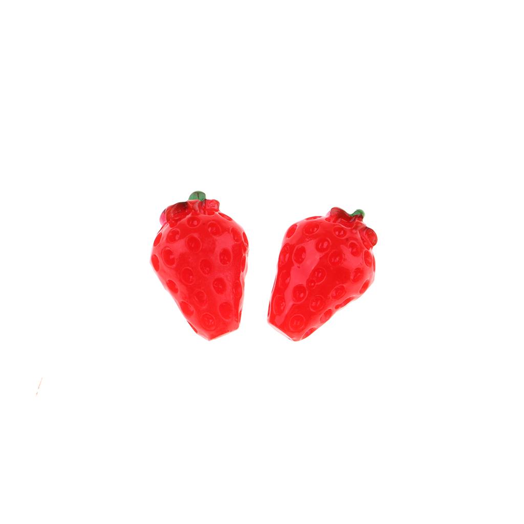 10pcs Simulation Fake Fruit Toys for 1/12 Dollhouse Kitchen Decor Strawberry