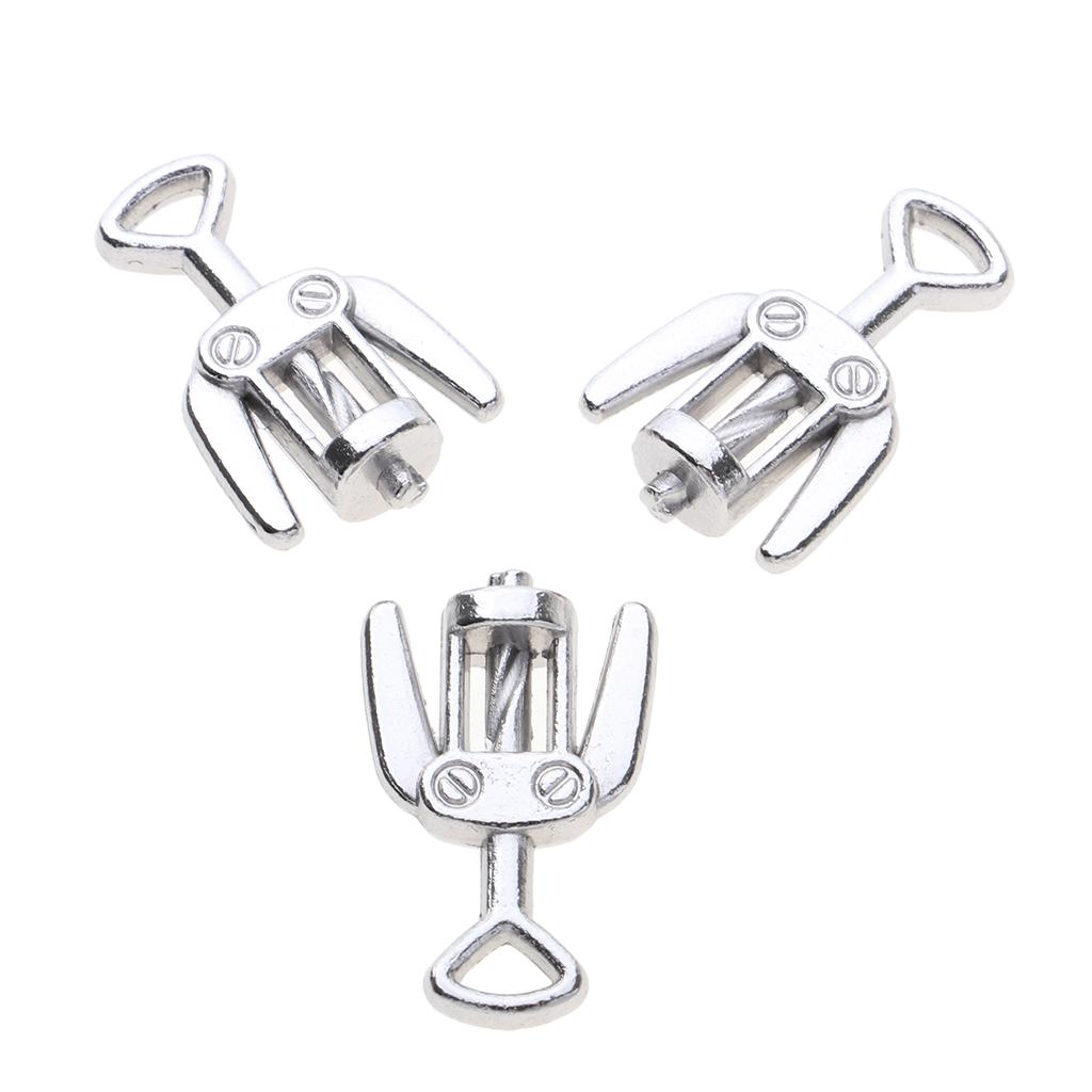 1/12 Dollhouse Kitchen Bar Miniature 3pcs Metal Wine Bottle Opener Corkscrew