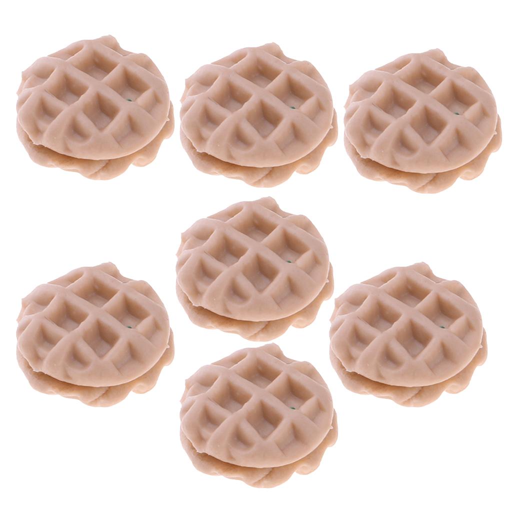 Miniature Food Realistic Tiny Cookies/Waffles for 1:12 Dollhouse F