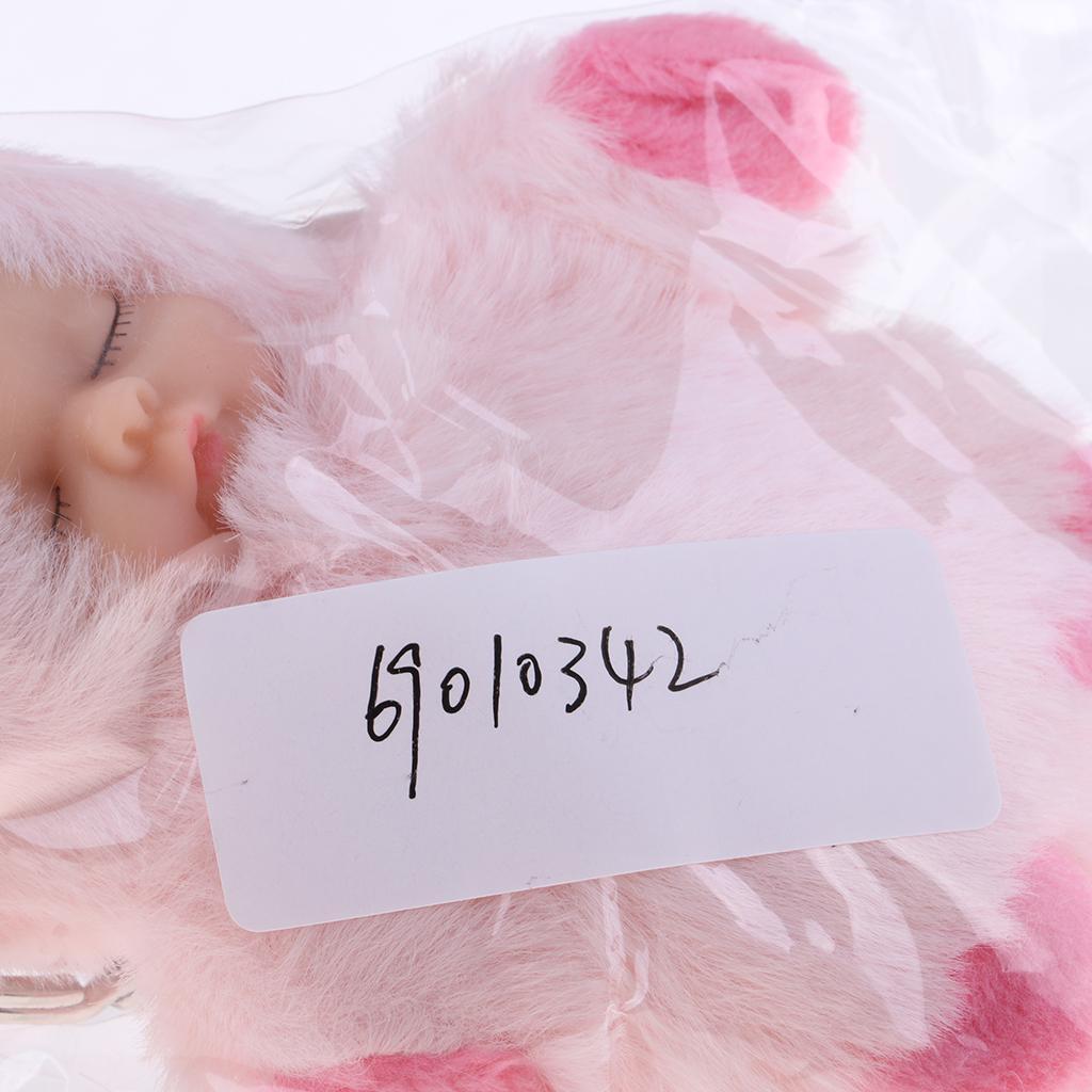 Cute Sleeping Baby Doll Key Chain Keyring Bags Car Charm Pendant Pink