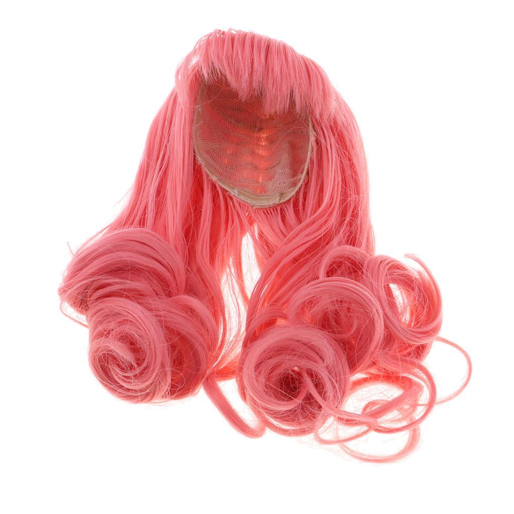 Lovely Doll Curly Hair for Blythe Doll 1/3 BJD Dolls DIY Making Dark Pink