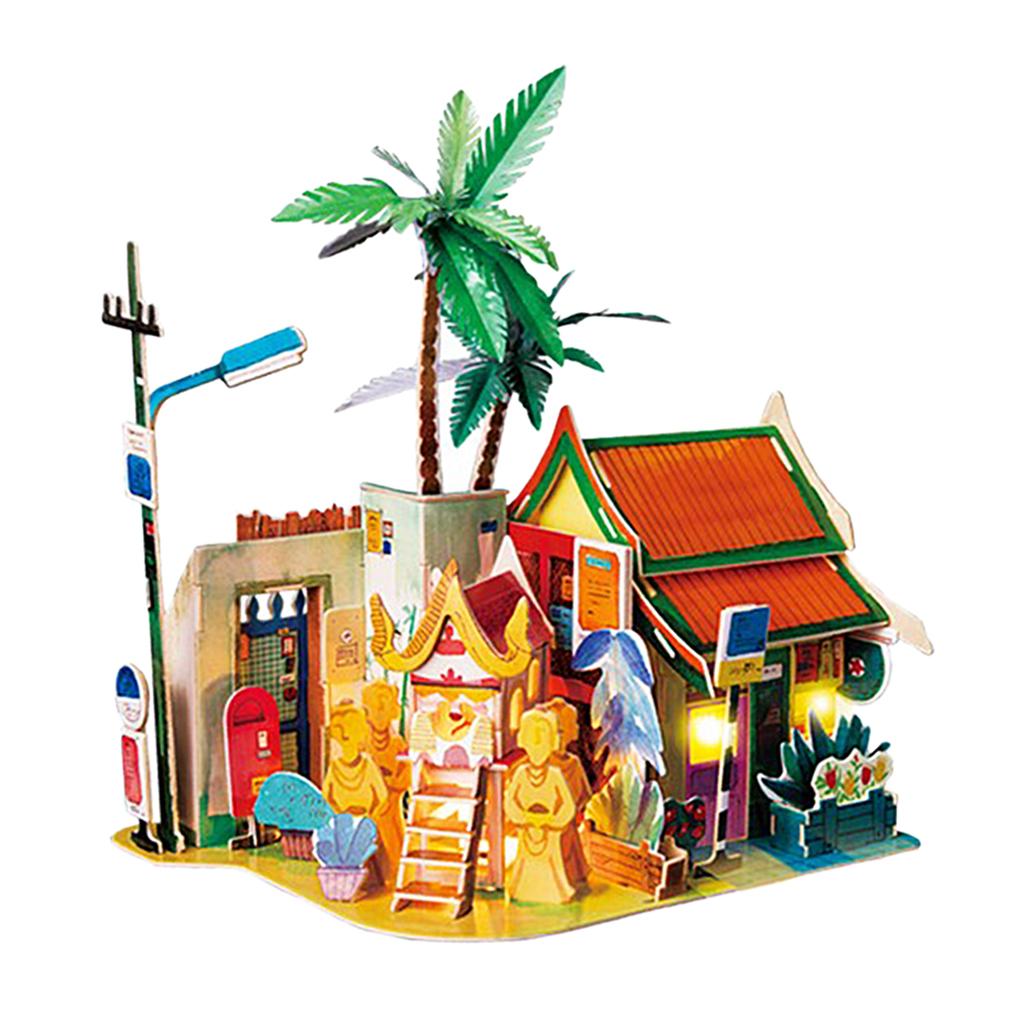 1/24 DIY Dollhouse Miniature Kit with Furniture Accessories -Thai Style