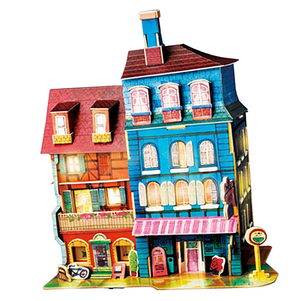 1/24 DIY Dollhouse Miniature Kit with Furniture -Colmar Style