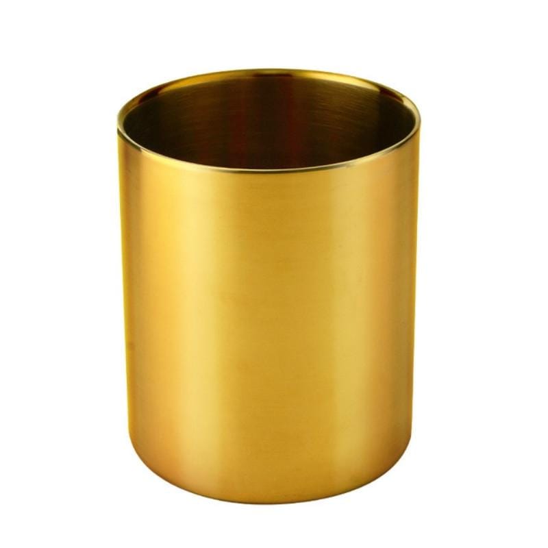 Storage Box Metal Round Pen Holder Stainless Steel Stationery Office Supplies Desktop Accessory Bracket (Round)