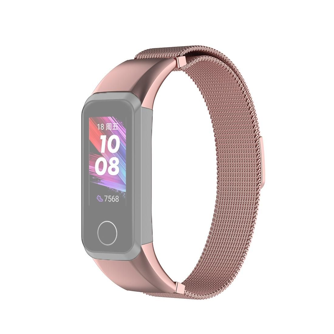 For Huawei Band 4  / Honor Band 5i  Milan Wrist Strap Watchband (Rose Pink)