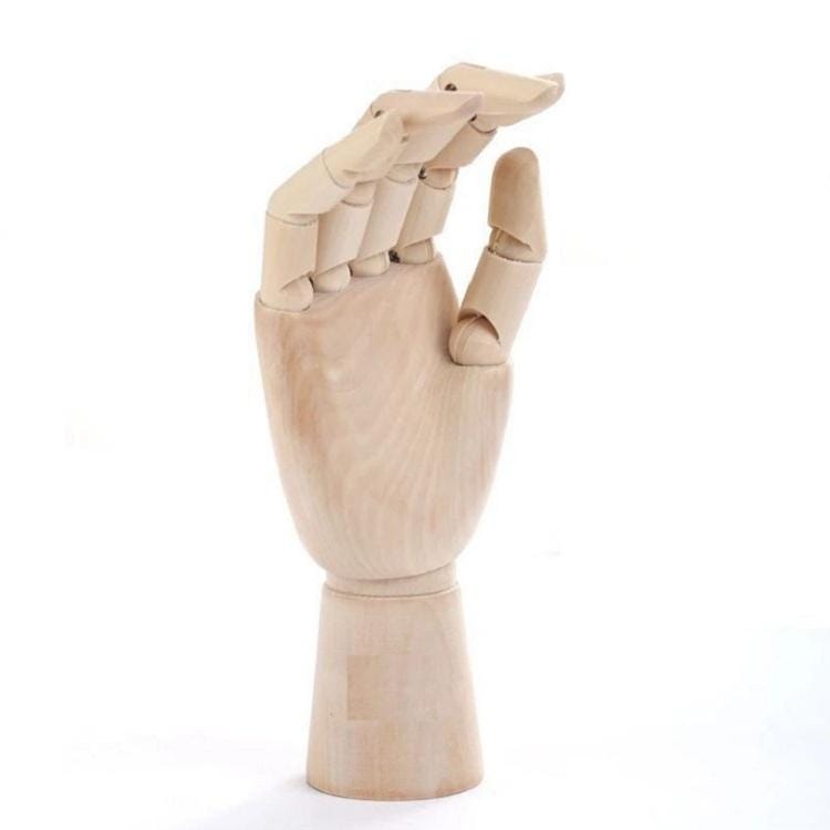 Wooden Doll Hand Joint Movable Hand Model Wooden Hand Art Sketch Tool, Size:7 Inch (Right Hand)