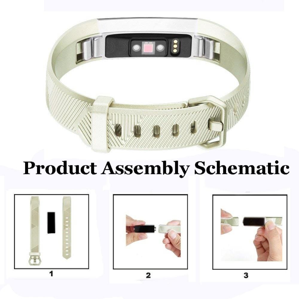 For Fitbit Alta / Alta HR Metal-color Watch Strap Belt Buckle Watchband (Silver)