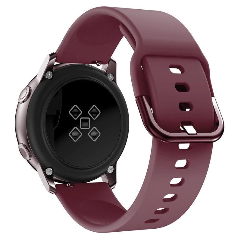 22mm For Huawei Watch GT2e/GT/GT2 46MM Color Buckle Silicone Watchband (Wine Red)