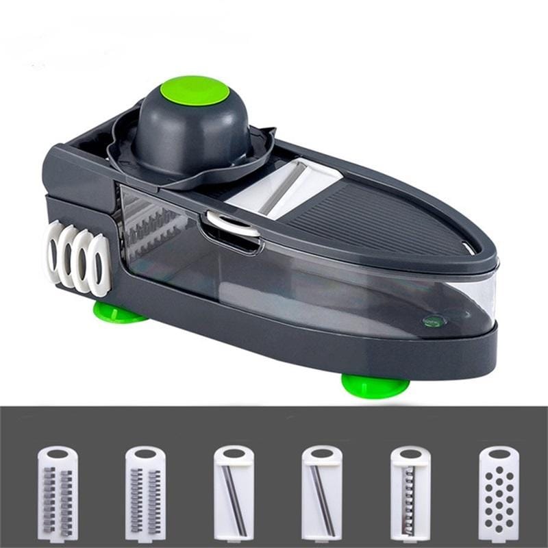 Strengthened And Thickened Multi-function Grater Vegetable Cutter with 6 Blade Kitchen Tool