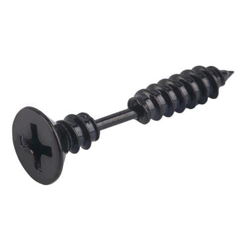5 PCS Vacuum Plating Personality Titanium Steel Screw Stud Earrings (Black)