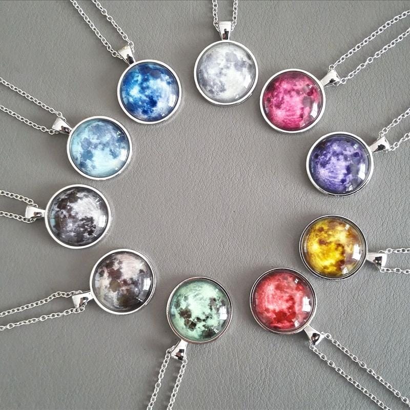 Multielement Alloy Noctilucent Starlight Gemstone Pendant Necklace (A2036)