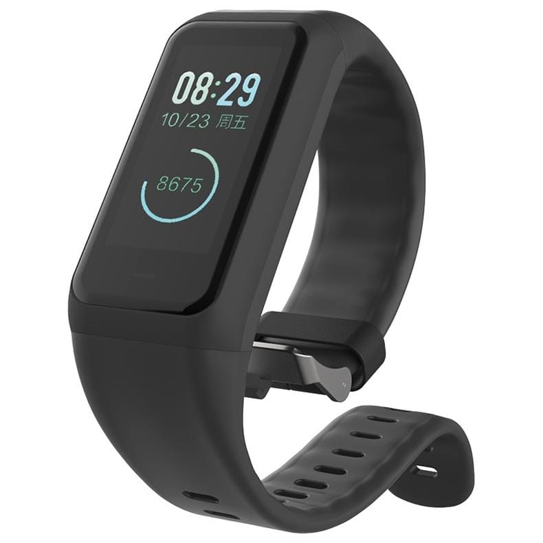 For Huami AMAZFIT Cor2 A1712 TPU Replacement Strap Watchband (Black)