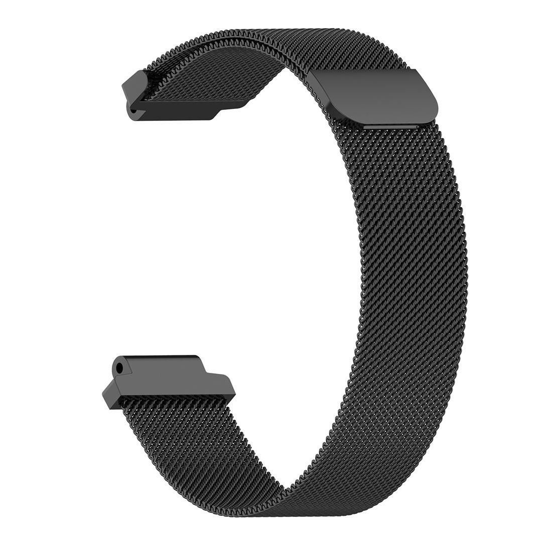 Milanese Wrist Strap Watchband for Garmin Forerunner 235 22cm (Black)