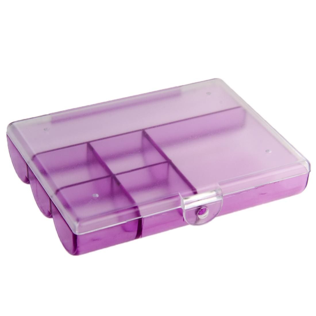 Transparent Plastics Jewelry Box (Purple)