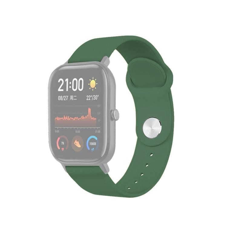 20mm For Huami Amazfit GTS Silicone Replacement Strap Watchband (Army Green)