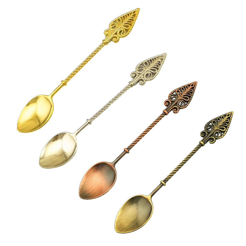 Vintage Ice Cream Tea Coffee Spoon Small Condiment Spoons Sugar Gold