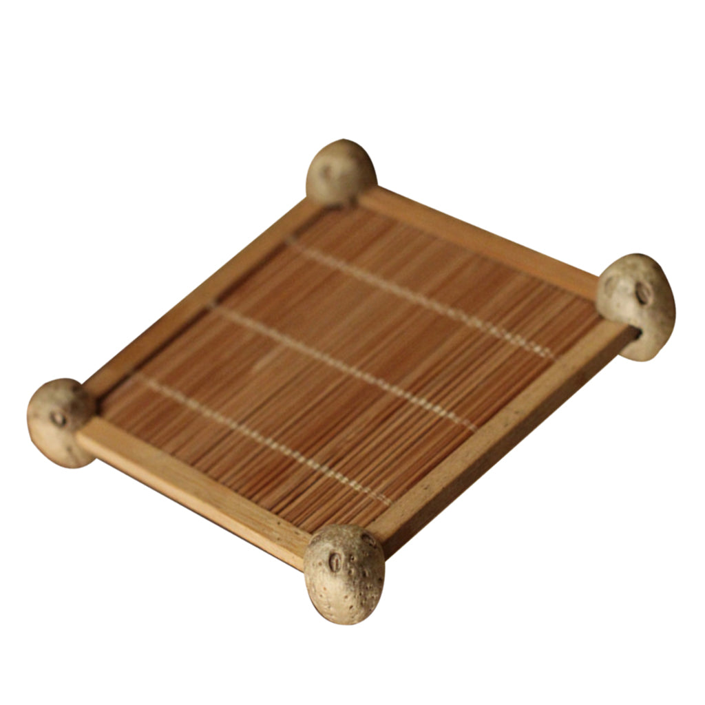 2pcs Japanese Handmade Insulation Mat Tea Cup Coaster Bowl Holder Bamboo