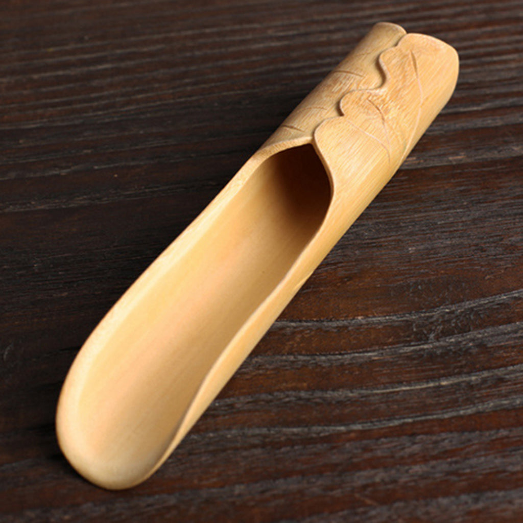 Japanese Bamboo Tea Spoon Tea Utensils Tea Tools Roll Lotus Leaf