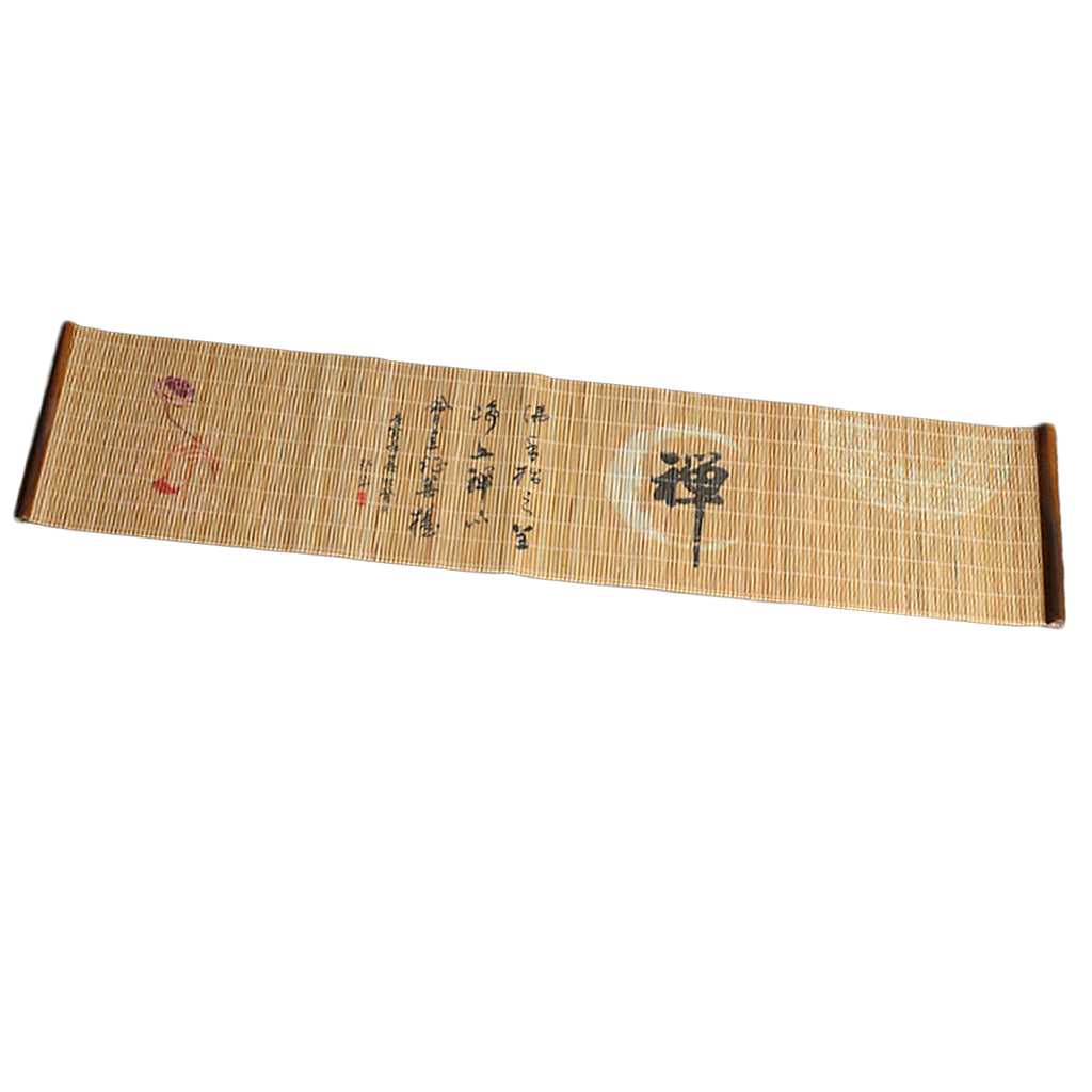 Bamboo Tea Mat Zen Table Runner Teapot Cup Coaster Finger Citron lotus #7
