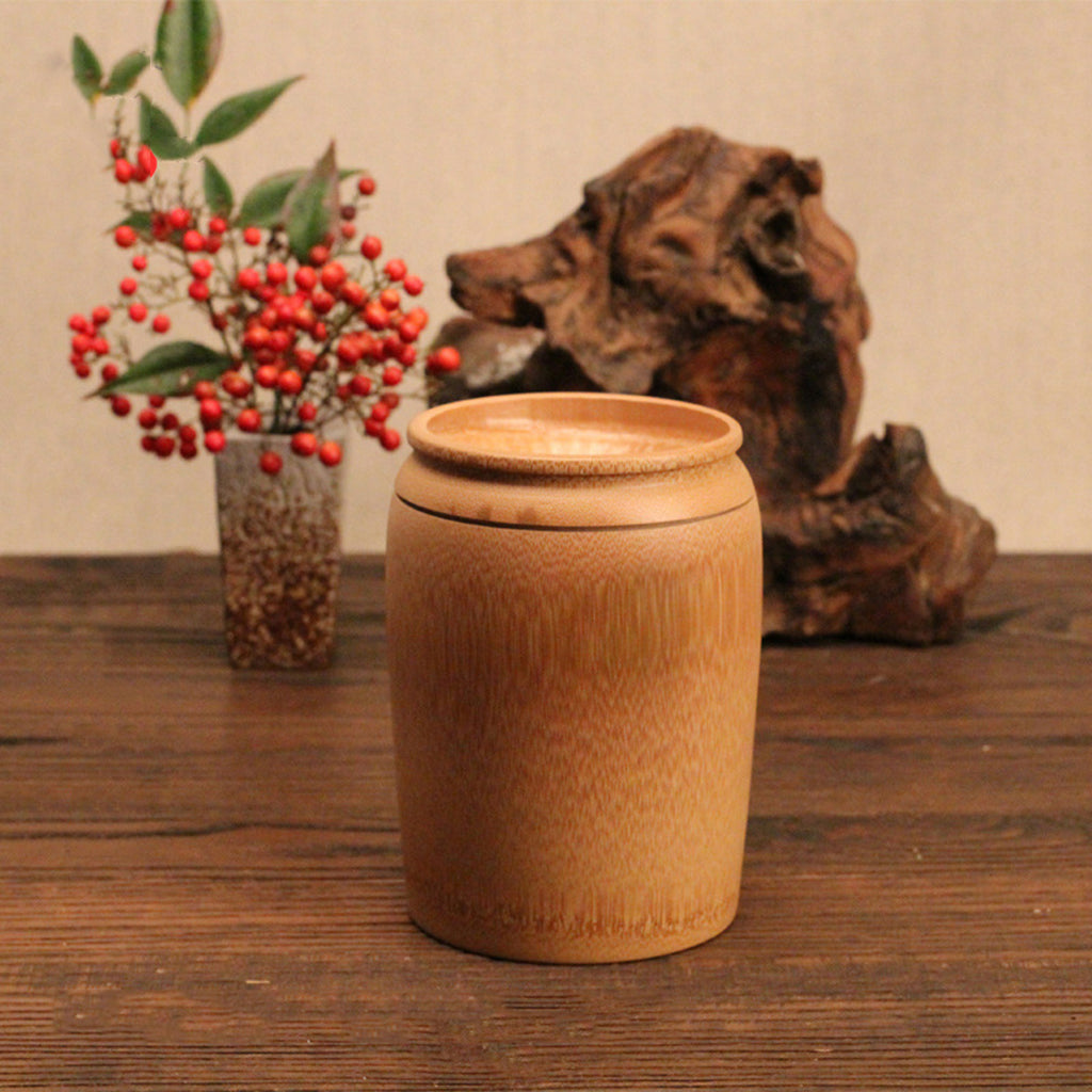 Bamboo Tea Storage Box Canister Box Tea Coffee Candy Seal Storage Wooden M