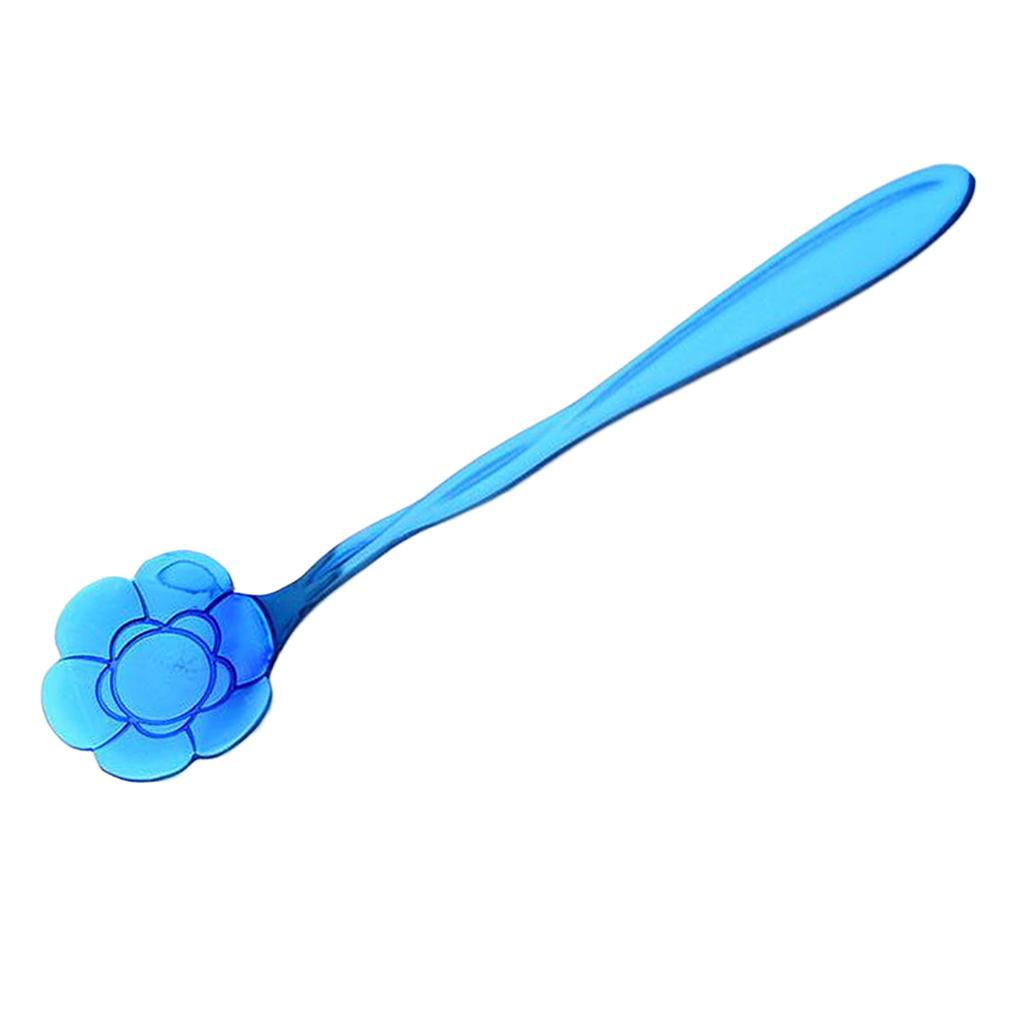 3xTeaspoons Stainless Steel Coffee Tea Spoon Dessert Sugar Spoons Blue 7
