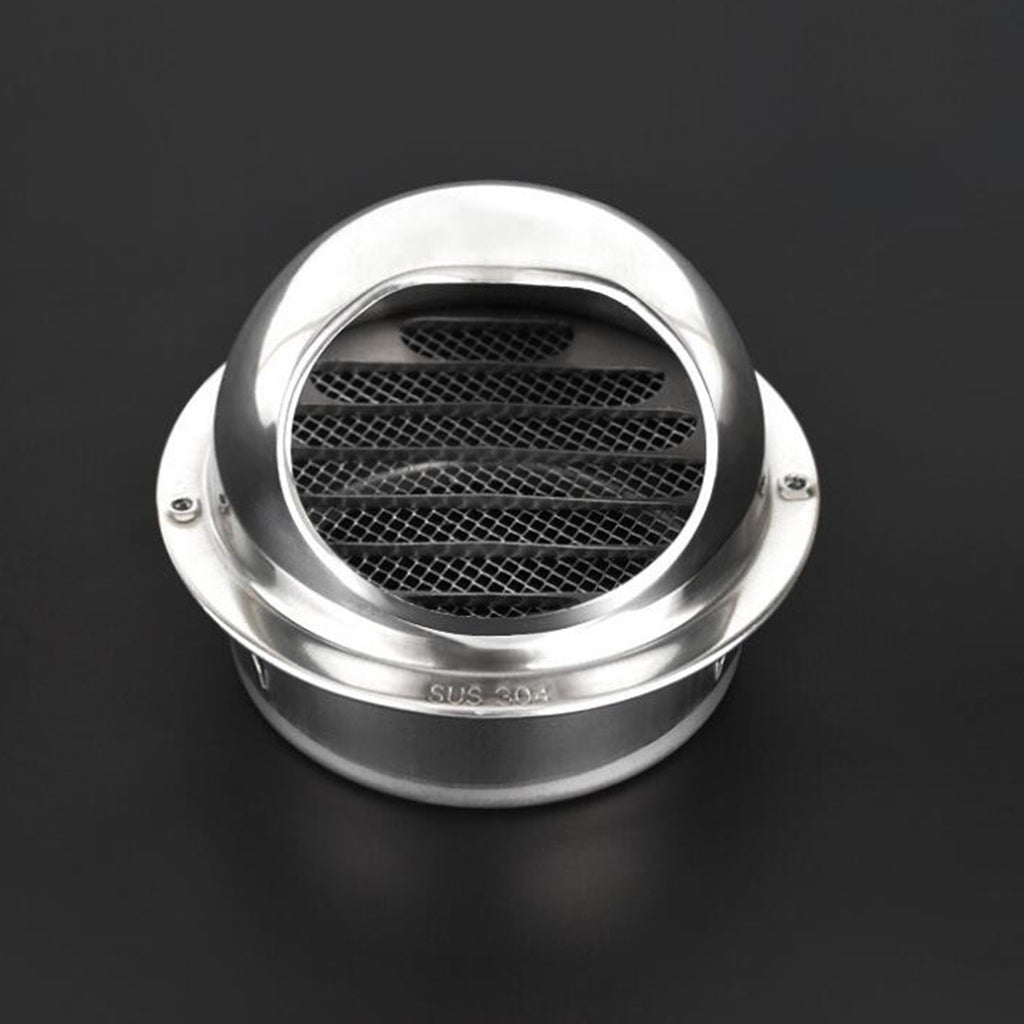 Stainless Steel Round Air Vent Grill For Extractor - Bull Nosed 15cm