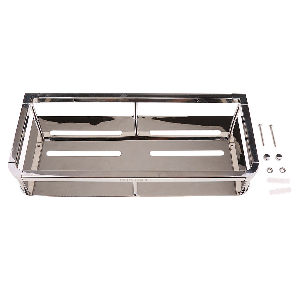 Modern Bathroom Shower Shelf Storage Basket Caddies 30x13x6.5cm Polished