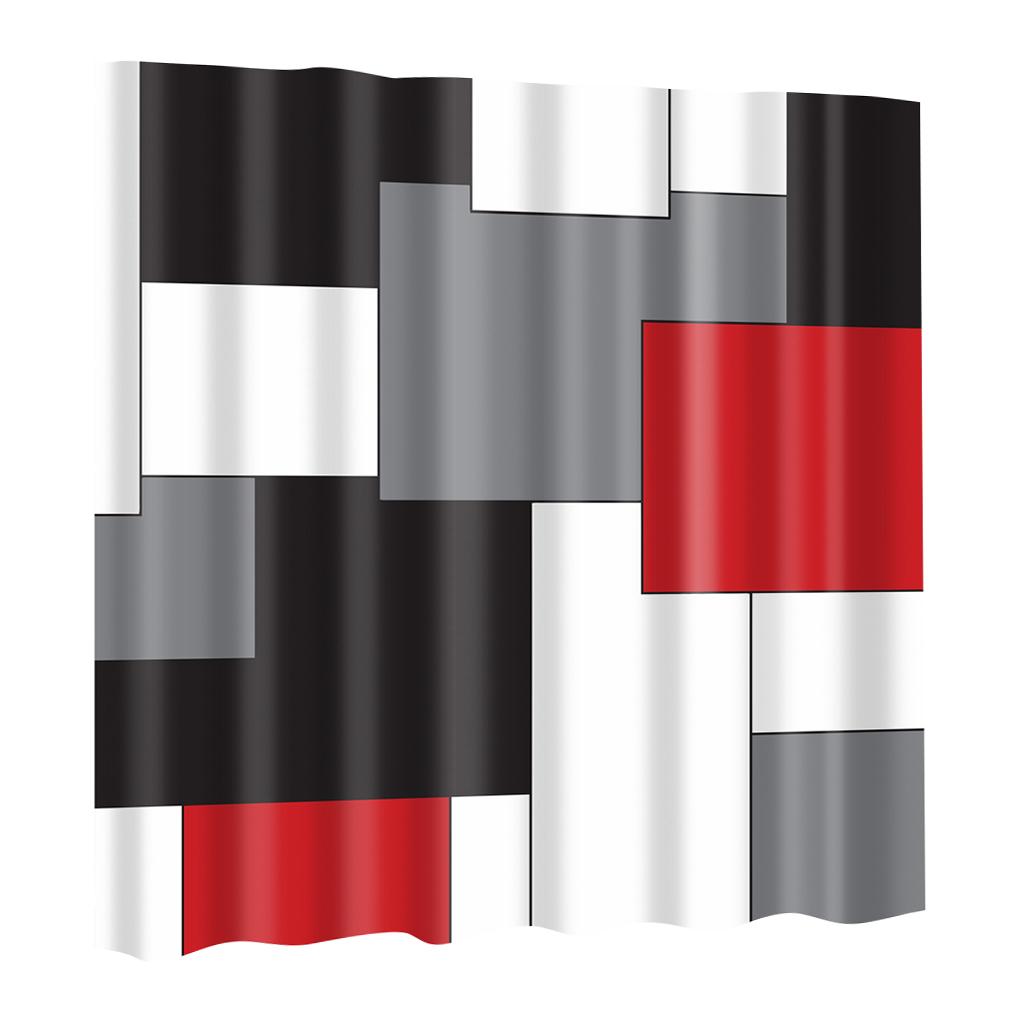 1 Pc Bathroom Digital Printing Polyester Shower Curtain 180x180 cm B1211