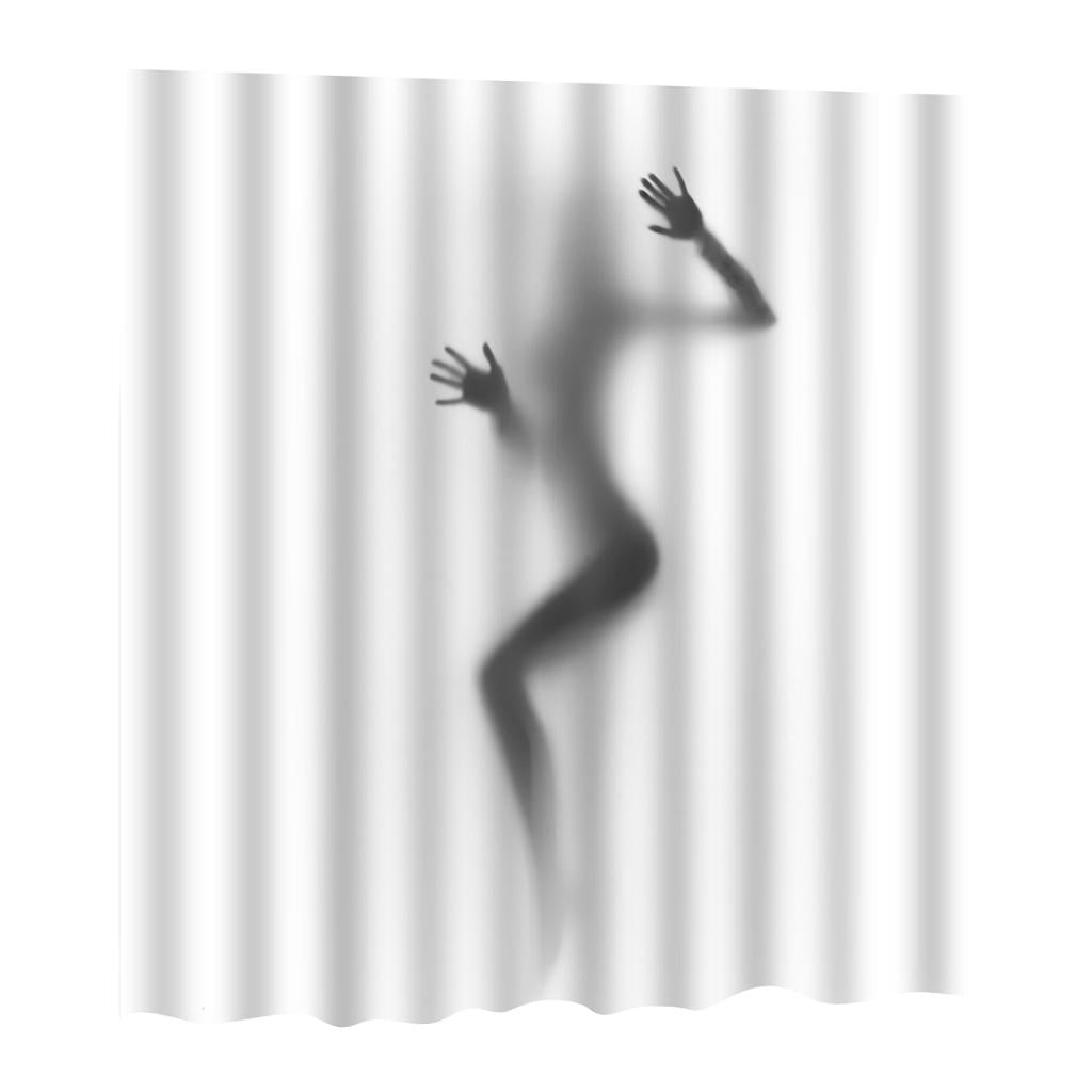 Novelty Bathroom Digital Printing Polyester Shower Curtain Waterproof C0334 180x180 cm