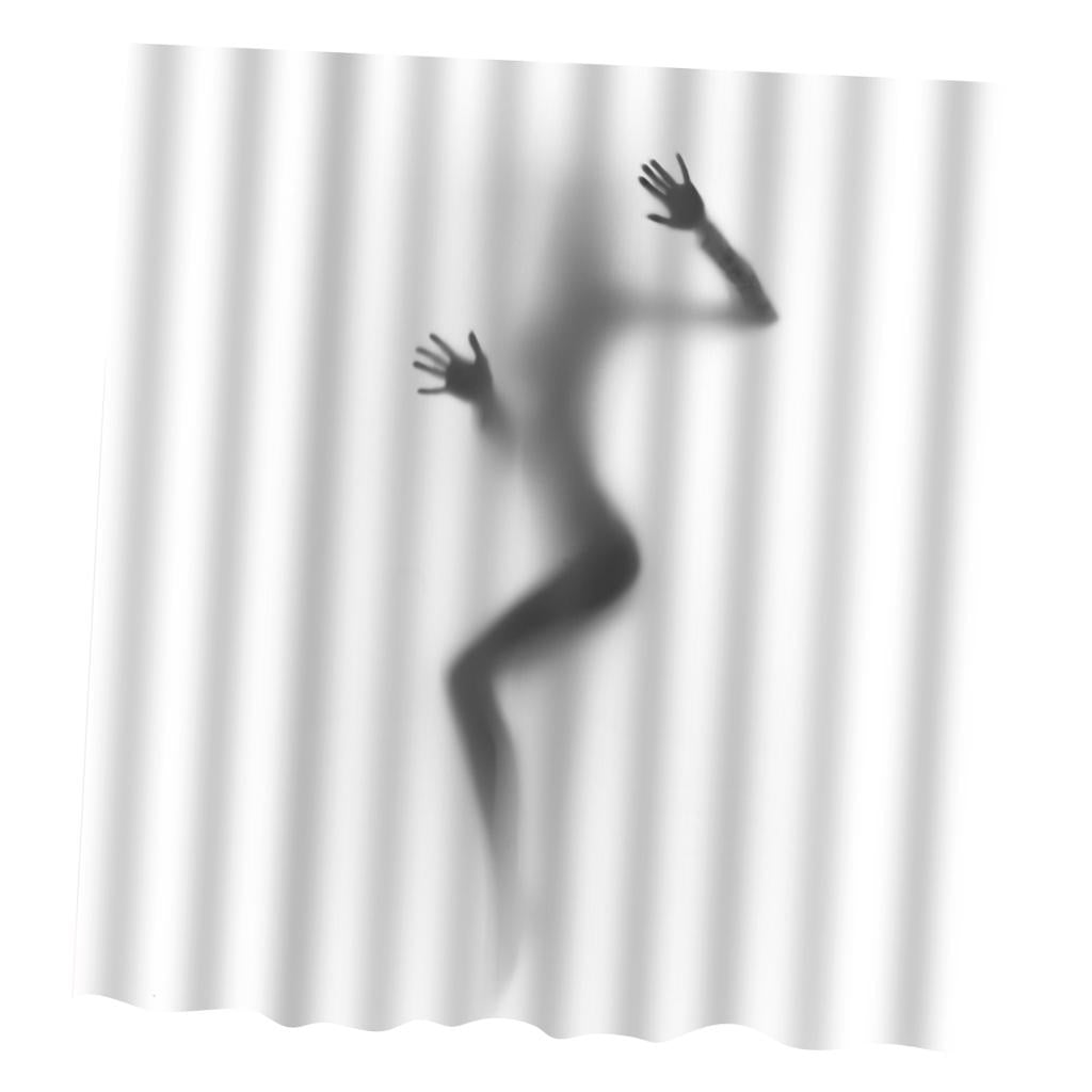 Novelty Bathroom Digital Printing Polyester Shower Curtain Waterproof C0334 180x180 cm