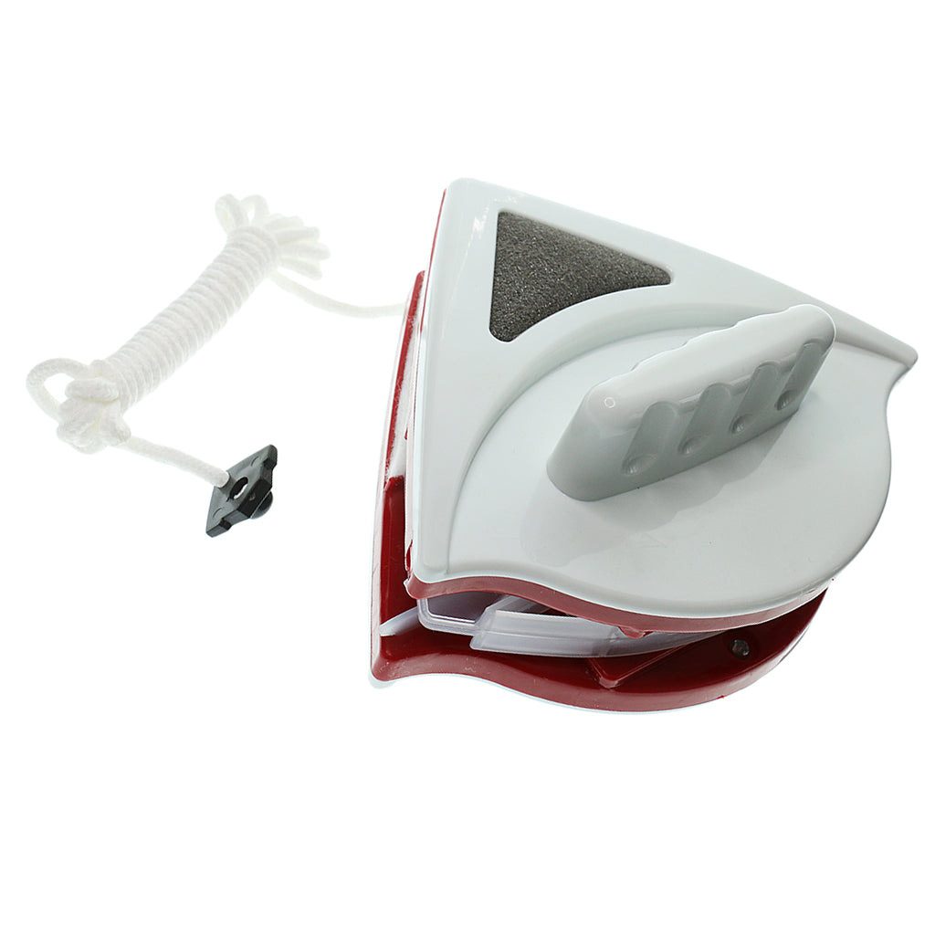 Magnetic Window Cleaner Double Side Glass Cleaning Wiper Dark Red 15-24MM