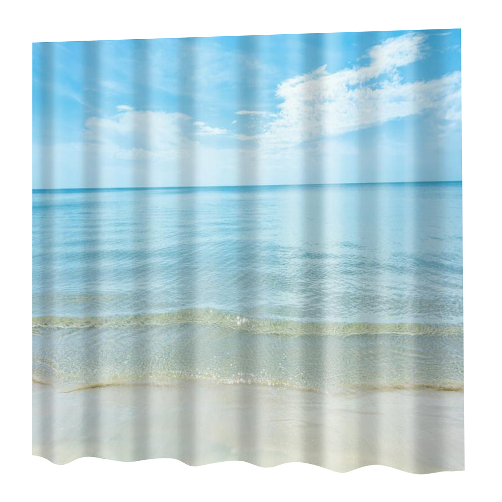 Modern Novelty Bathroom Shower Curtain with 12 Hooks Decor 180cm x 180cm 9