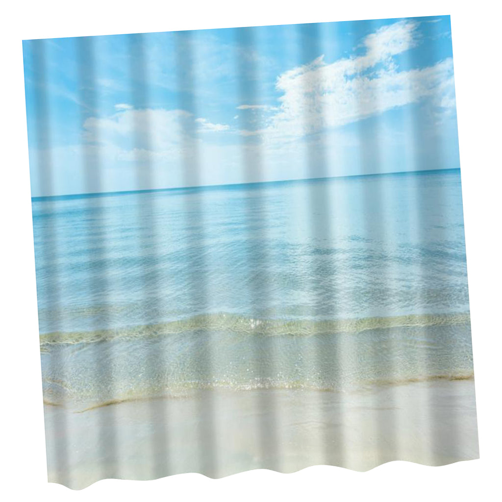 Modern Novelty Bathroom Shower Curtain with 12 Hooks Decor 180cm x 180cm 9
