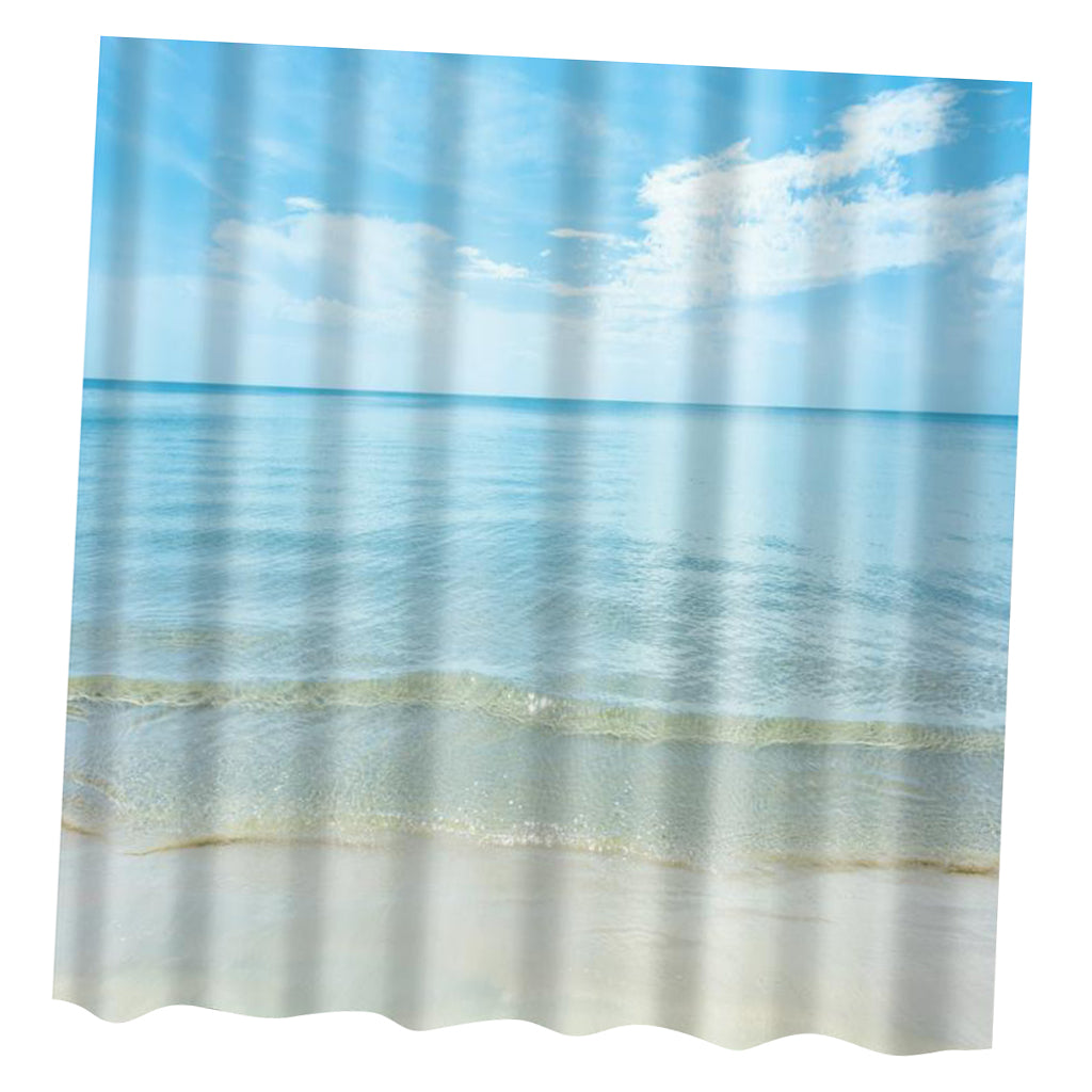 Modern Novelty Bathroom Shower Curtain with 12 Hooks Decor 180cm x 180cm 9