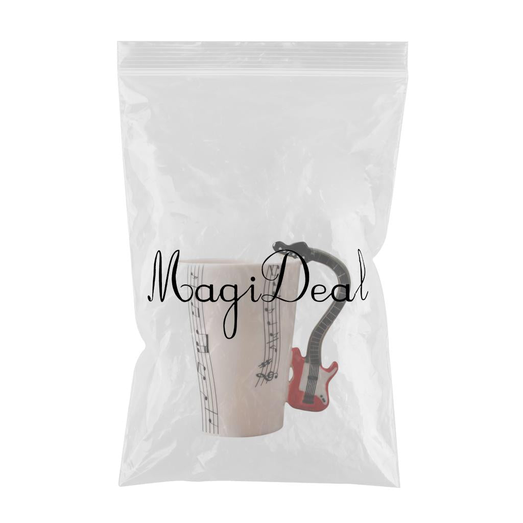Ceramic Cup Coffee Mug Instrument Mug Creative Gift Red Guitar Stave