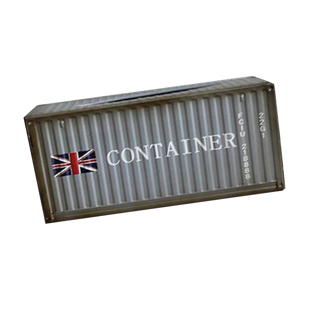 Metal Tissue Box Cover Home Car Napkin Toilet Paper Holder Gray UK Flag