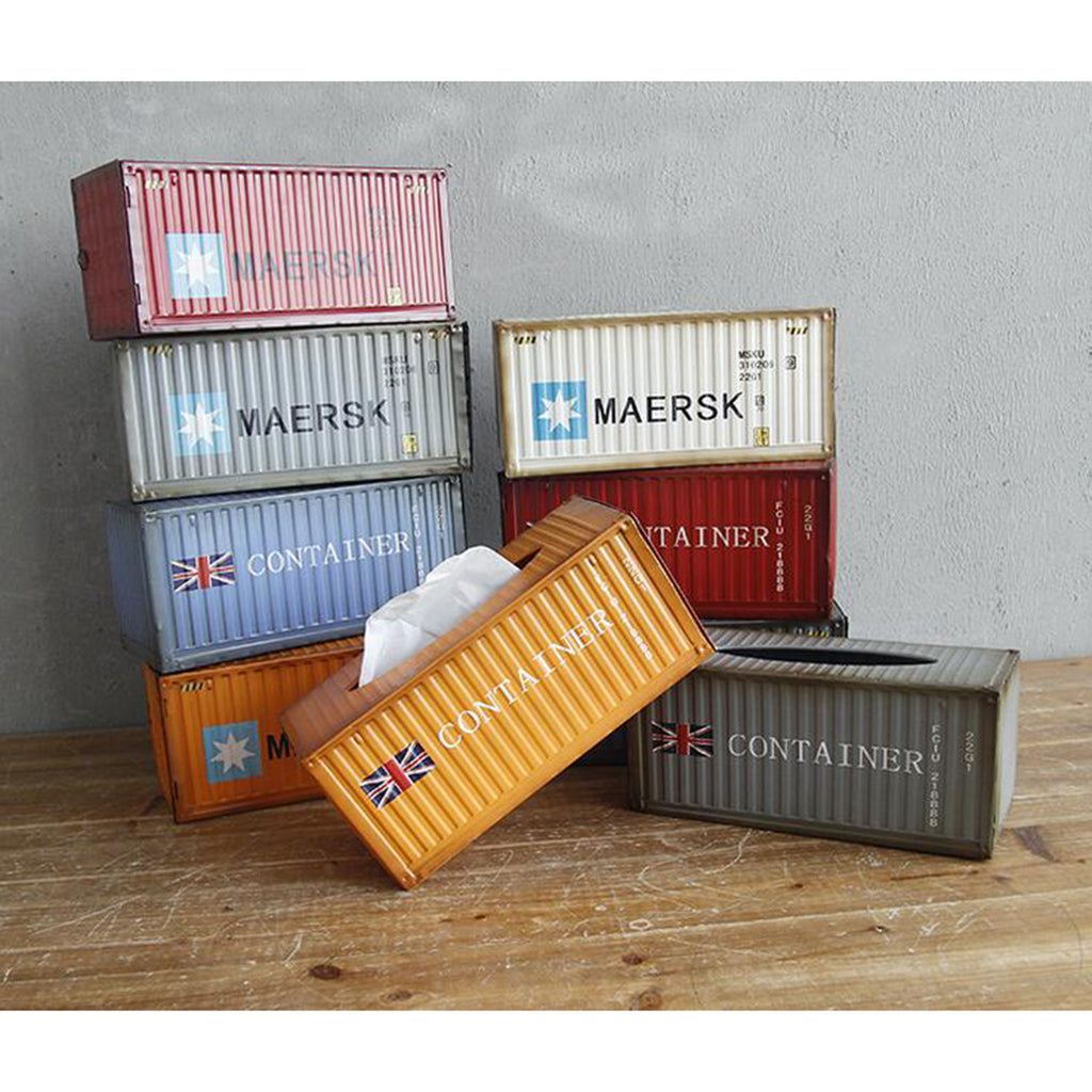 Metal Tissue Box Cover Home Car Napkin Toilet Paper Holder Gray UK Flag