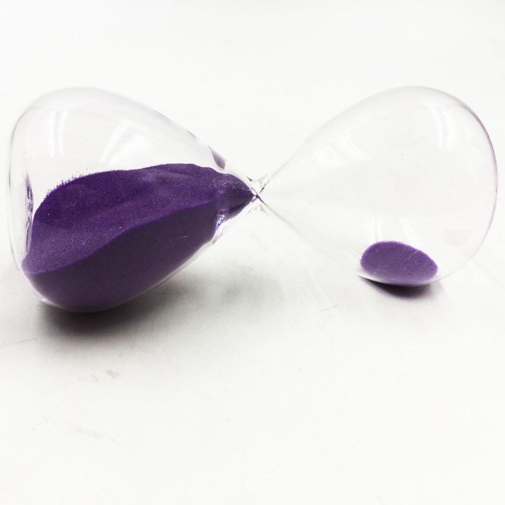 15 Minutes Sandglass Hourglass Sand Clock Timers Desktop Clock Purple