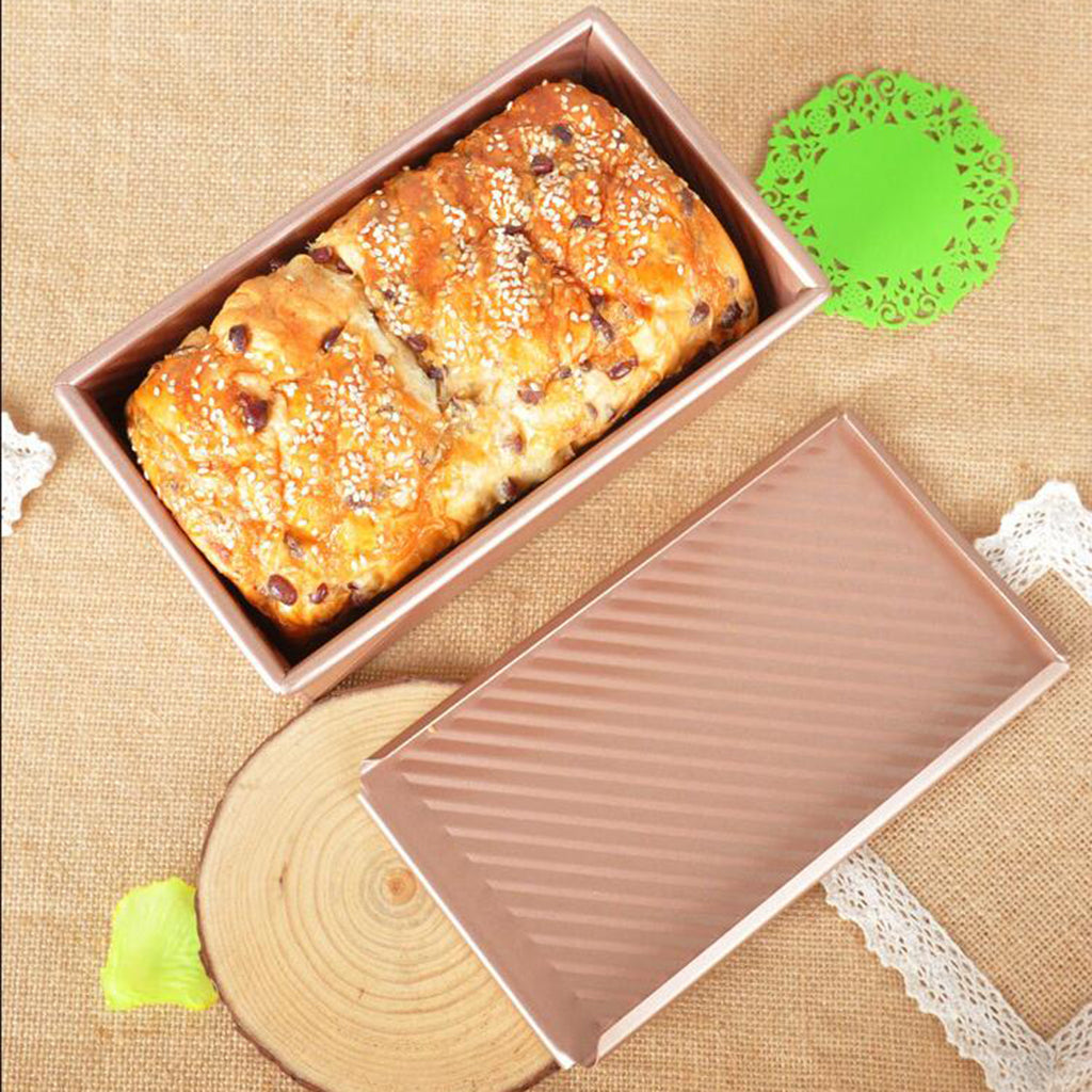 Metal Non-stick Mould Toast Loaf Bread Baking Pan Bakeware Golden 450g 1