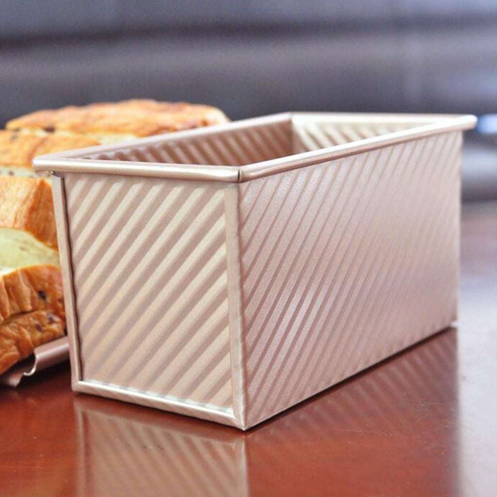 Metal Non-stick Mould Toast Loaf Bread Baking Pan Bakeware Golden 450g 1