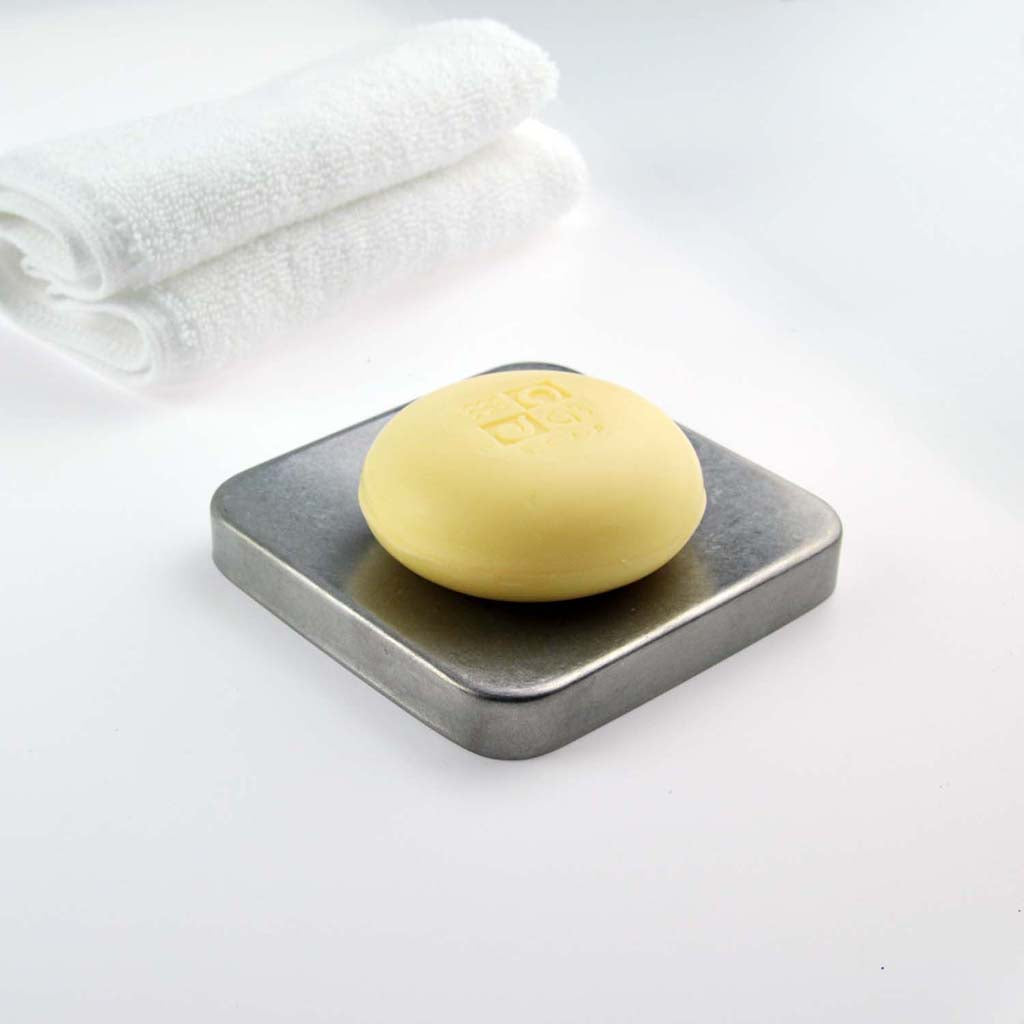 Soap Dish Tray Stainless Steel Bar Soap Holder Shower Soap Case Retro Square