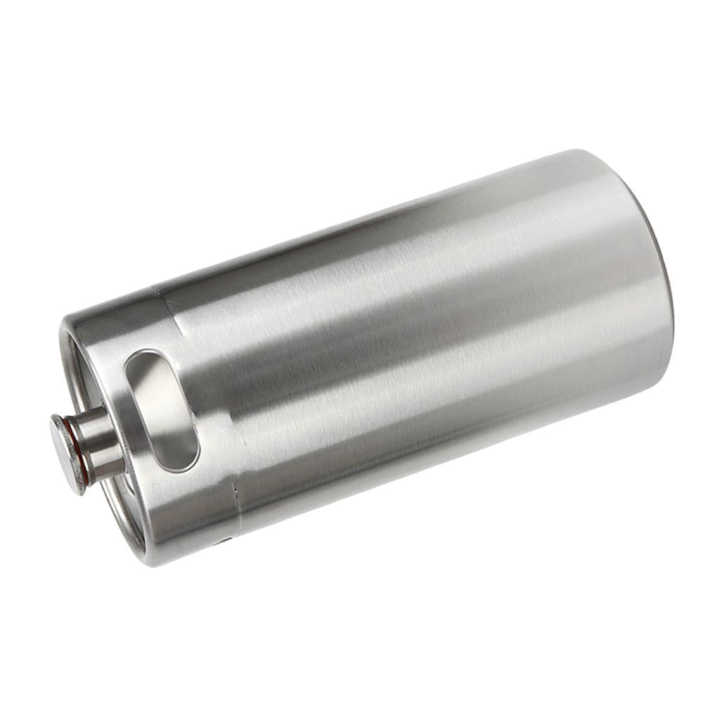 Keg Growler Mini Stainless Steel Beer Growler Wine Bottle Home Brewing 5L