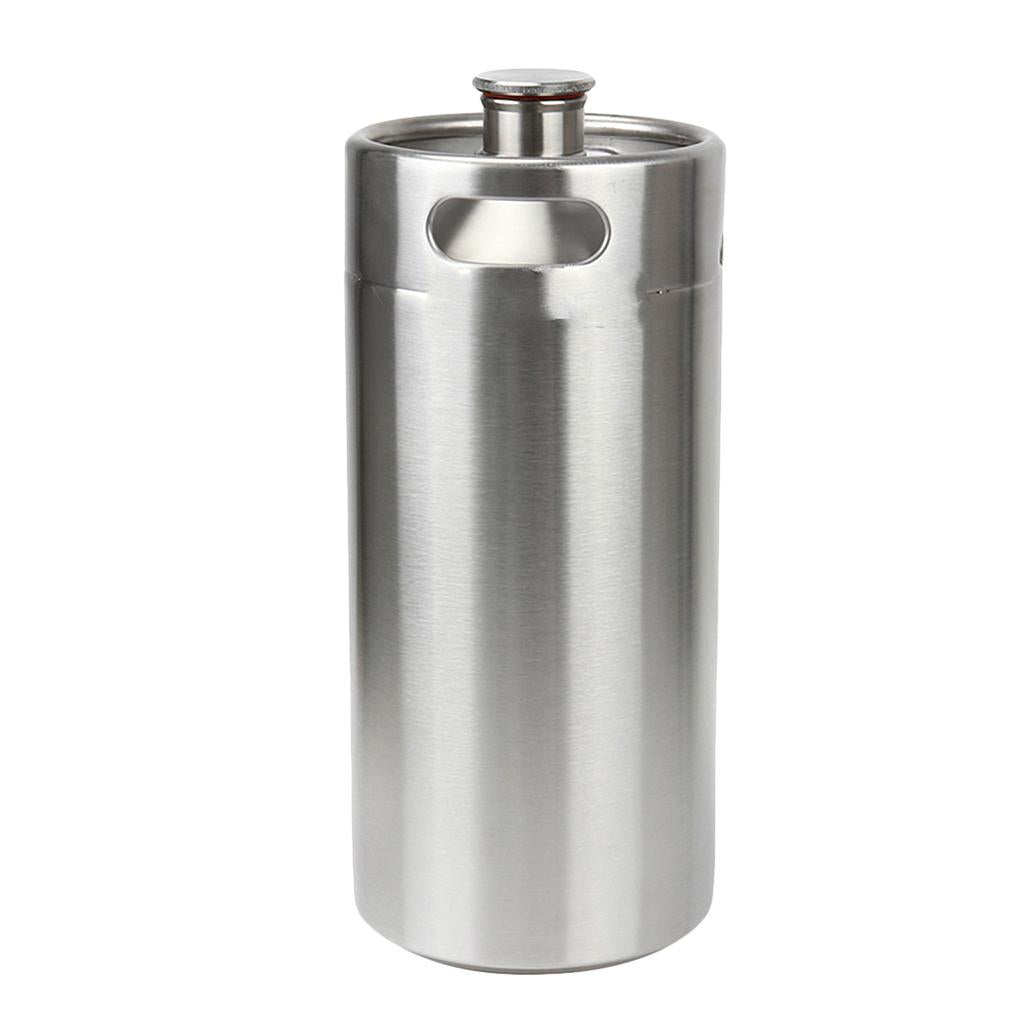 Keg Growler Mini Stainless Steel Beer Growler Wine Bottle Home Brewing 5L