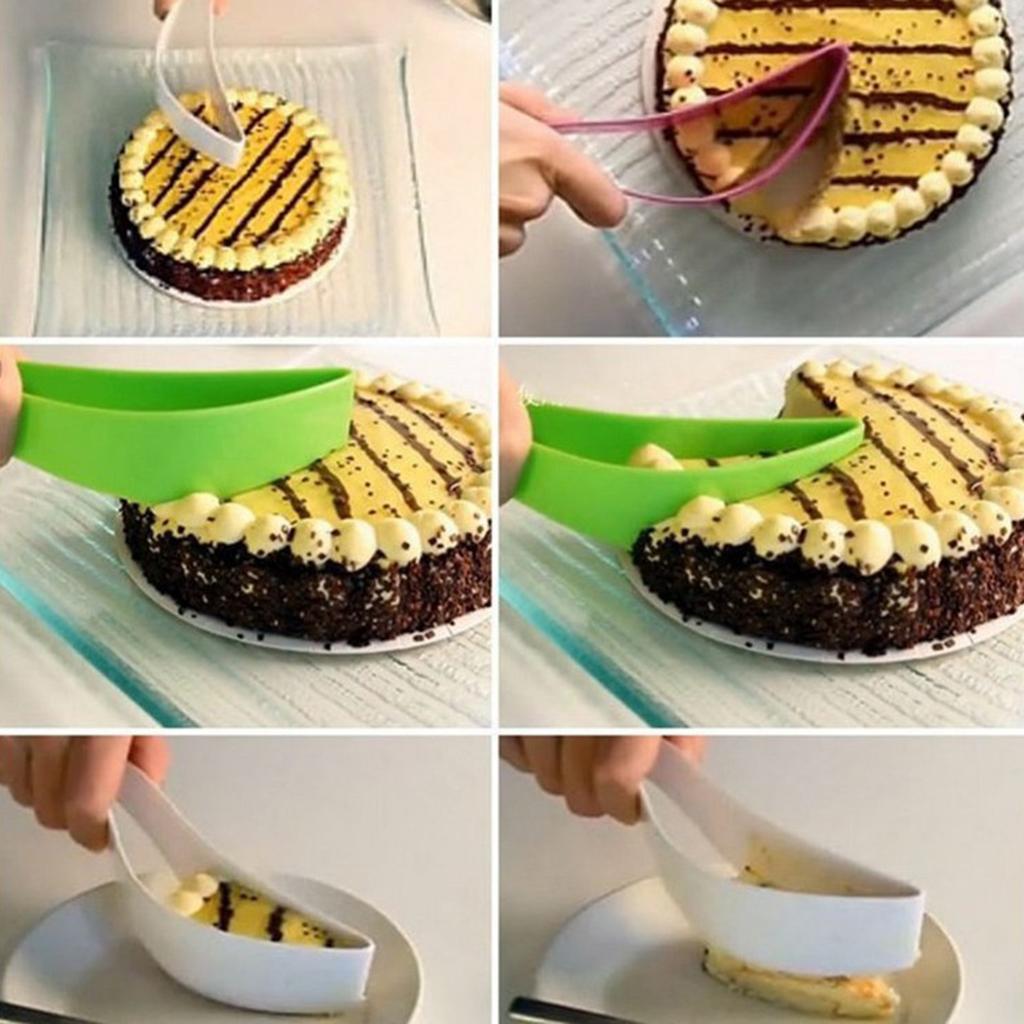 Cake Pie Slicer Sheet Guide Cutter Server Bread Slice Kitchen Tool Gadget
