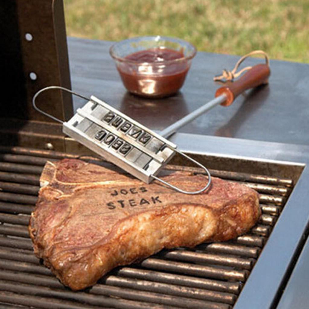 BBQ Branding Metal 55 Letters Barbecue Grill Tool Personalise Burgers Steak