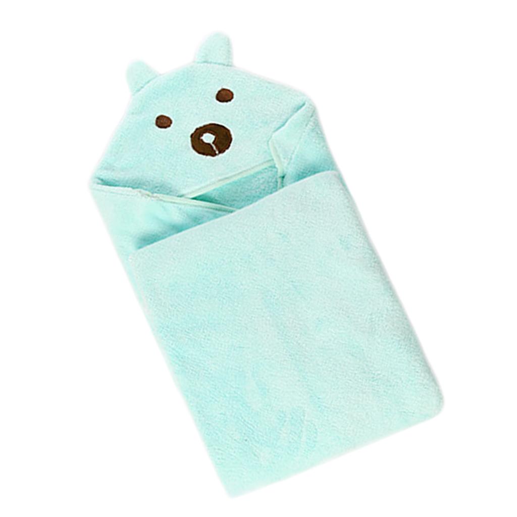 Cute Baby Kid's Hooded Bathrobe Toddler Boy Girls Bath Towel Bear Green