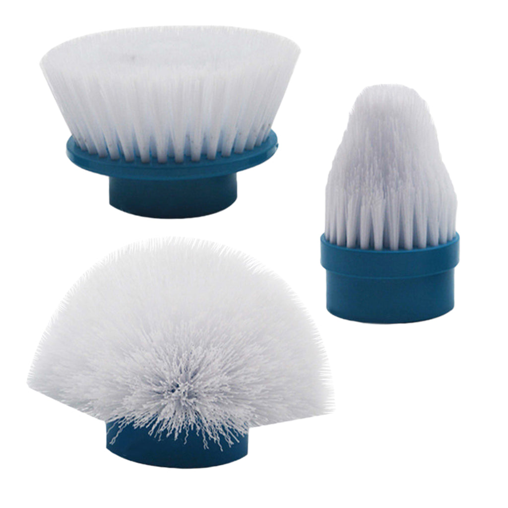 Turbo Scrub Electric Cleaning Brush Head Set 3Pcs Toilet Replacements Brush