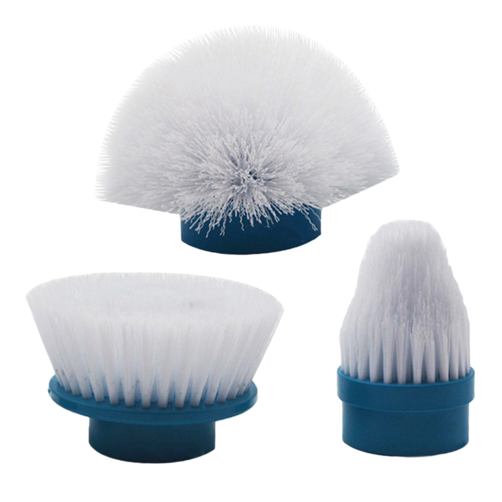 Turbo Scrub Electric Cleaning Brush Head Set 3Pcs Toilet Replacements Brush