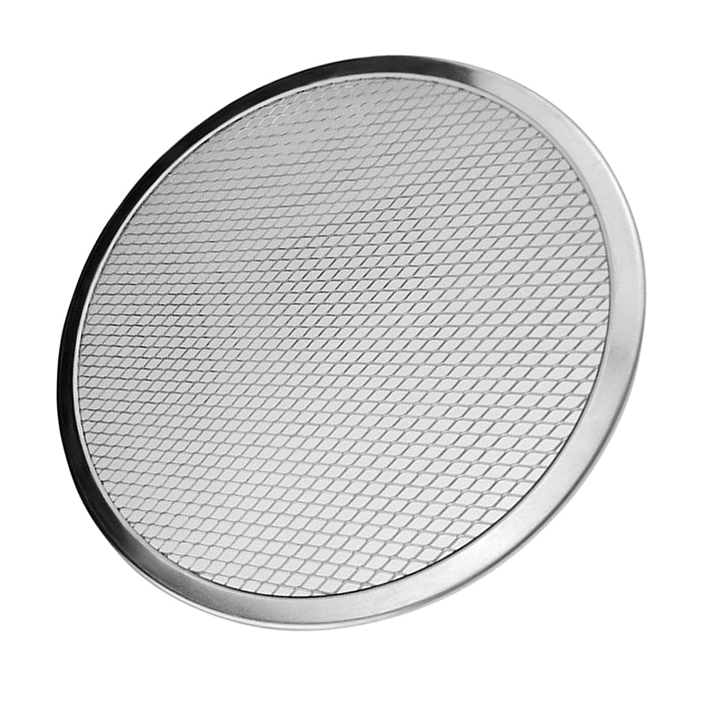 2pcs Aluminium Flat Mesh Pizza Screen Oven Baking Tray Net Bakeware 16inch